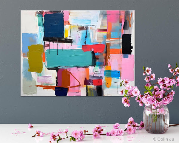 Original Abstract Art Paintings, Hand Painted Canvas Art, Acrylic Painting on Canvas, Large Canvas Art for Sale, Large Painting for Bedroom-Grace Painting Crafts