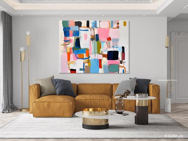 Large Wall Art Ideas for Living Room, Hand Painted Canvas Art, Oversized Canvas Paintings, Original Abstract Art, Contemporary Acrylic Art-Grace Painting Crafts