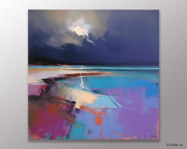 Landscape Canvas Paintings, Hand Painted Canvas Art, Landscape Acrylic Art, Original Abstract Art, Large Landscape Paintings for Living Room-Grace Painting Crafts