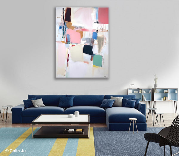 Abstract Painting on Canvas, Contemporary Acrylic Paintings, Extra Large Canvas Painting for Bedroom, Original Abstract Wall Art for Sale-Grace Painting Crafts