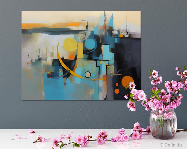 Extra Large Canvas Painting for Living Room, Original Acrylic Wall Art, Oversized Contemporary Acrylic Paintings, Abstract Canvas Paintings-Grace Painting Crafts