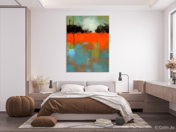 Landscape Canvas Art, Simple Modern Wall Art, Contemporary Acrylic Paintings, Original Abstract Paintings, Large Canvas Painting for Bedroom-Grace Painting Crafts