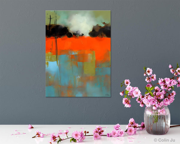 Landscape Canvas Art, Simple Modern Wall Art, Contemporary Acrylic Paintings, Original Abstract Paintings, Large Canvas Painting for Bedroom-Grace Painting Crafts