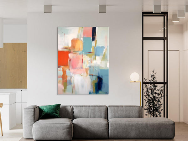 Hand Painted Canvas Art, Original Artowrk, Abstract Wall Paintings, Extra Large Paintings for Dining Room, Contemporary Wall Art Paintings-Grace Painting Crafts