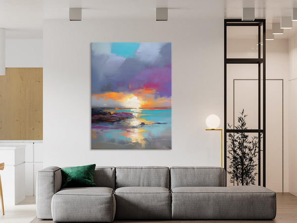 Landscape Paintings for Living Room, Extra Large Modern Wall Art Paintings, Acrylic Painting on Canvas, Original Landscape Abstract Painting-Grace Painting Crafts