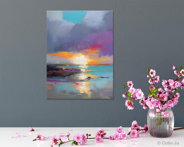 Landscape Paintings for Living Room, Extra Large Modern Wall Art Paintings, Acrylic Painting on Canvas, Original Landscape Abstract Painting-Grace Painting Crafts