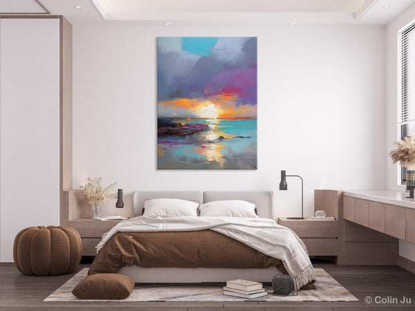 Landscape Paintings for Living Room, Extra Large Modern Wall Art Paintings, Acrylic Painting on Canvas, Original Landscape Abstract Painting-Grace Painting Crafts