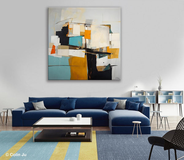 Geometric Original Canvas Wall Art, Contemporary Acrylic Artwork, Hand Painted Canvas Art, Modern Abstract Artwork, Large Abstract Paintings-Grace Painting Crafts