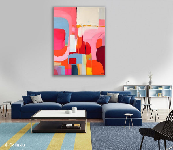 Contemporary Acrylic Painting on Canvas, Simple Abstract Art, Large Painting for Dining Room, Original Canvas Artwork, Wall Art Paintings-Grace Painting Crafts
