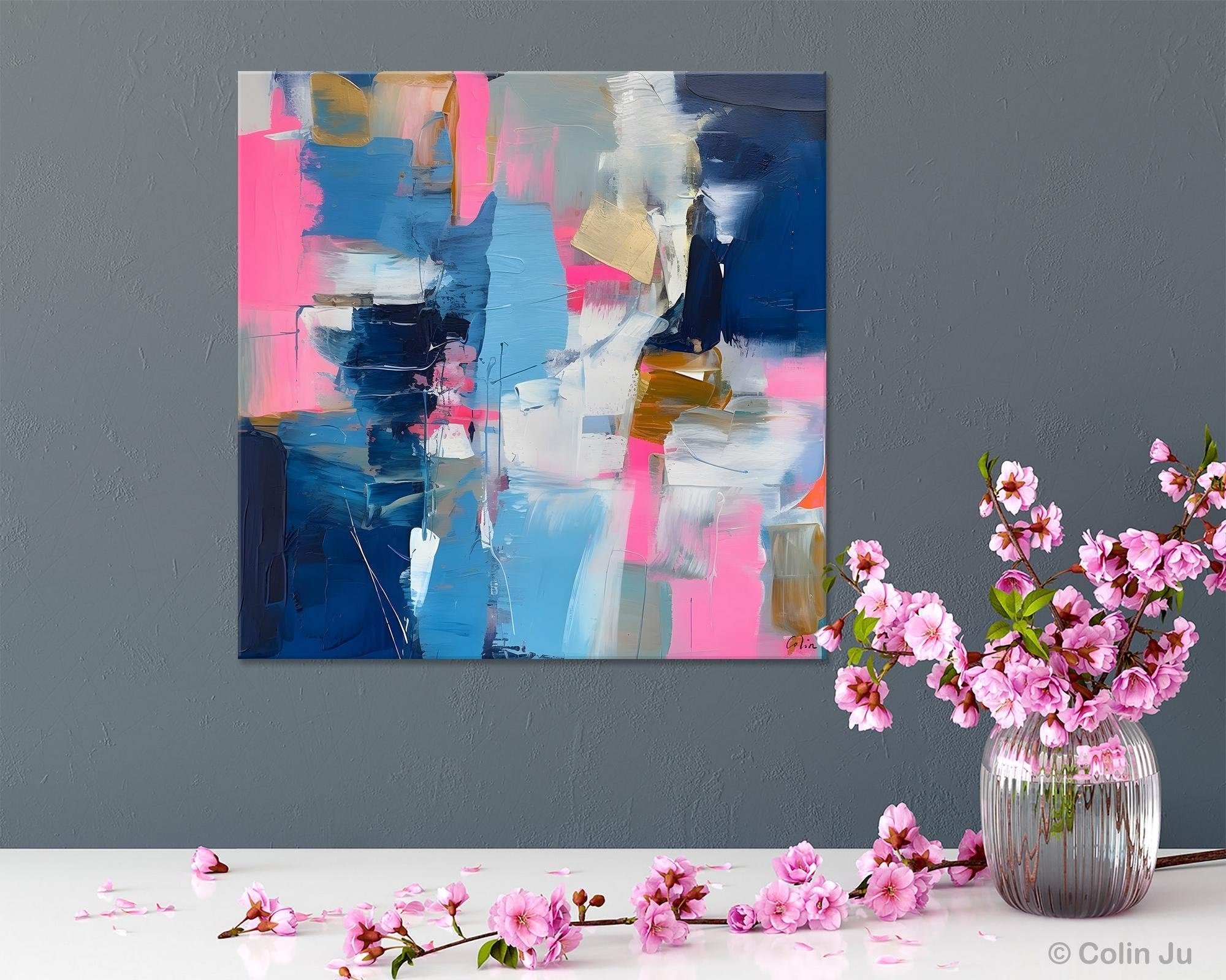 Canvas Art, Original Modern Wall Art, Modern Acrylic Artwork, Modern Canvas Paintings, Contemporary Large Abstract Painting for Dining Room-Grace Painting Crafts