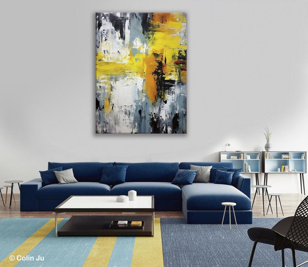 Large Modern Paintings, Contemporary Wall Art, Hand Painted Canvas Art, Extra Large Paintings for Living Room, Original Abstract Painting-Grace Painting Crafts