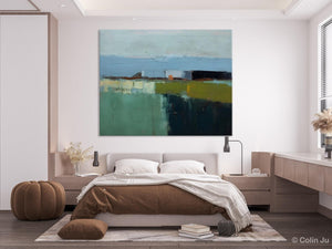 Landscape Acrylic Paintings, Landscape Abstract Painting, Modern Wall Art for Living Room, Original Abstract Art, Acrylic Painting on Canvas-Grace Painting Crafts
