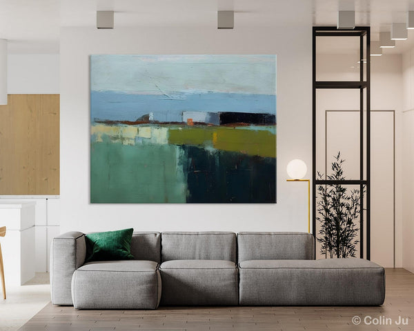 Landscape Acrylic Paintings, Landscape Abstract Painting, Modern Wall Art for Living Room, Original Abstract Art, Acrylic Painting on Canvas-Grace Painting Crafts