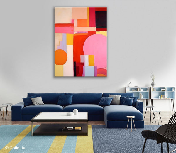 Large Wall Painting for Bedroom, Hand Painted Canvas Art, Large Modern Paintings, Original Abstract Canvas Art, Acrylic Painting on Canvas-Grace Painting Crafts