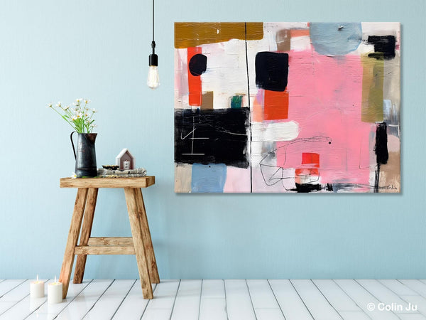Modern Wall Art Ideas for Bedroom, Large Canvas Paintings, Original Abstract Art, Hand Painted Canvas Art, Contemporary Acrylic Paintings-Grace Painting Crafts