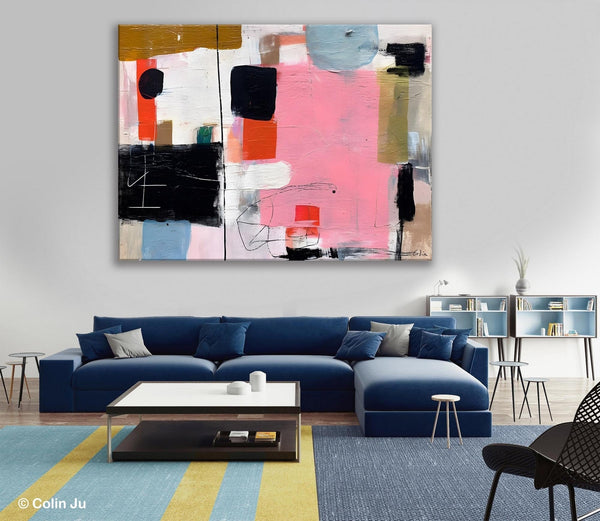 Modern Wall Art Ideas for Bedroom, Large Canvas Paintings, Original Abstract Art, Hand Painted Canvas Art, Contemporary Acrylic Paintings-Grace Painting Crafts