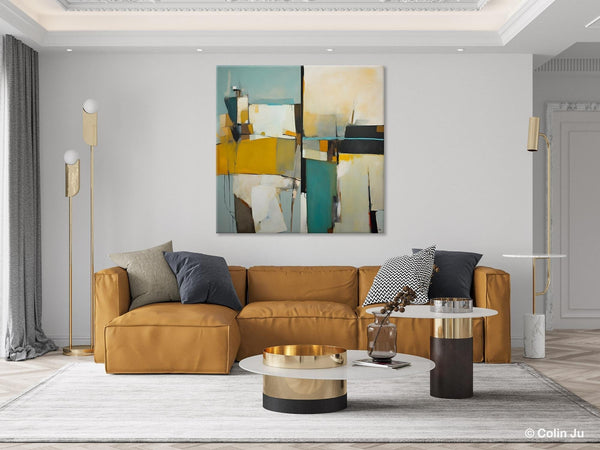 Abstract Painting for Bedroom, Original Modern Wall Art Paintings, Geometric Modern Acrylic Paintings, Oversized Contemporary Canvas Art-Grace Painting Crafts