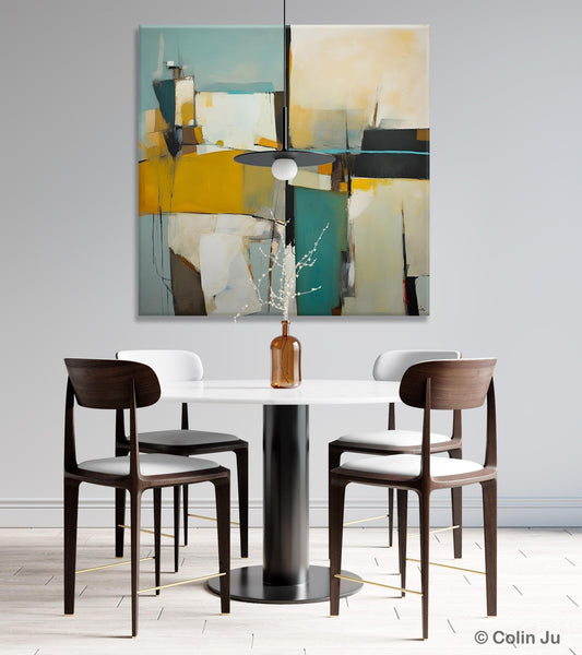 Abstract Painting for Bedroom, Original Modern Wall Art Paintings, Geometric Modern Acrylic Paintings, Oversized Contemporary Canvas Art-Grace Painting Crafts