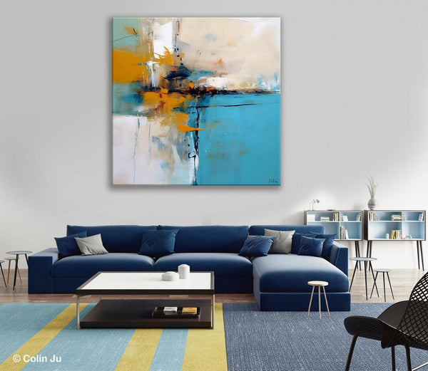 Large Abstract Art for Bedroom, Modern Canvas Paintings, Original Abstract Wall Art, Geometric Modern Acrylic Art, Contemporary Canvas Art-Grace Painting Crafts