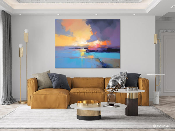 Extra Large Modern Wall Art Paintings, Acrylic Painting on Canvas, Landscape Paintings for Living Room, Original Landscape Abstract Painting-Grace Painting Crafts