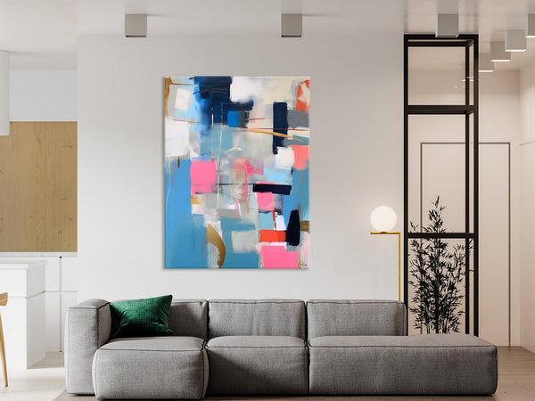 Modern Wall Art Paintings, Canvas Paintings for Bedroom, Contemporary Acrylic Painting on Canvas, Large Original Art, Buy Wall Art Online-Grace Painting Crafts