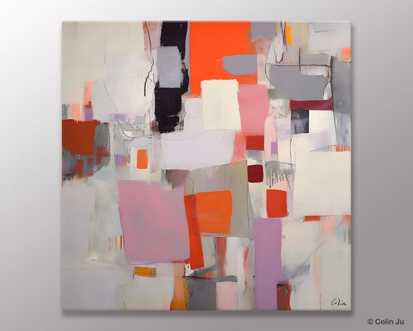 Modern Acrylic Artwork, Original Modern Paintings, Contemporary Canvas Art, Heavy Texture Canvas Art, Large Abstract Painting for Bedroom-Grace Painting Crafts
