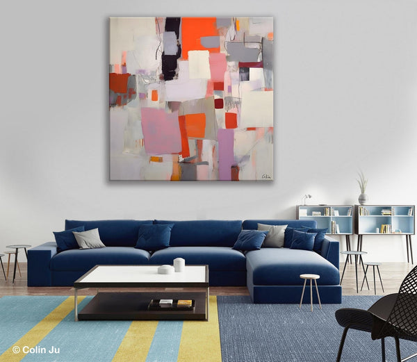 Modern Acrylic Artwork, Original Modern Paintings, Contemporary Canvas Art, Heavy Texture Canvas Art, Large Abstract Painting for Bedroom-Grace Painting Crafts
