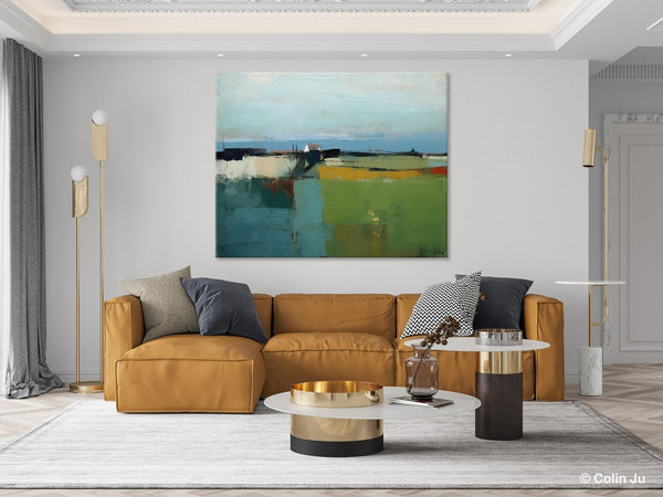 Abstract Landscape Painting for Living Room, Heavy Texture Painting, Hand Painted Canvas Art, Original Abstract Art, Acrylic Art on Canvas-Grace Painting Crafts