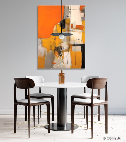 Large Paintings for Bedroom, Yellow Abstract Art Paintings, Large Contemporary Wall Art, Hand Painted Canvas Art, Original Modern Painting-Grace Painting Crafts