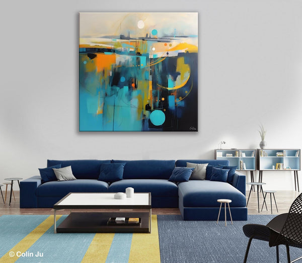 Extra Large Abstract Painting for Living Room, Acrylic Canvas Paintings, Original Modern Wall Art, Oversized Contemporary Acrylic Paintings-Grace Painting Crafts