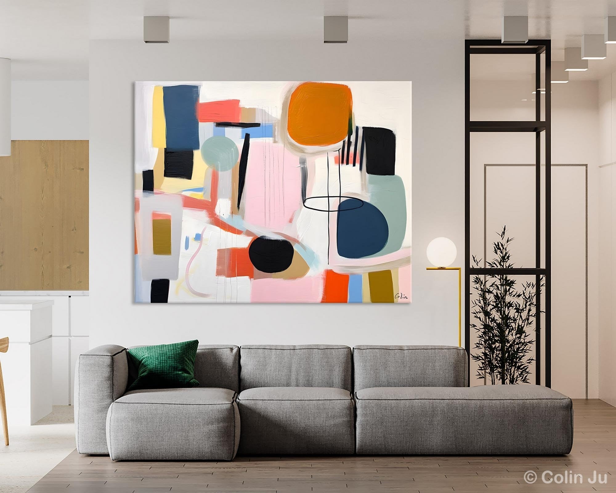 Abstract Canvas Paintings, Extra Large Canvas Painting for Living Room, Original Acrylic Wall Art, Oversized Contemporary Acrylic Paintings-Grace Painting Crafts