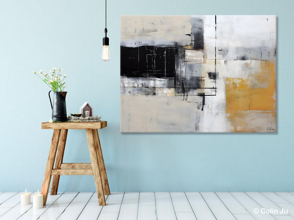 Modern Abstract Art Paintings, Extra Large Canvas Painting for Bedroom, Original Canvas Wall Art, Oversized Contemporary Acrylic Paintings-Grace Painting Crafts