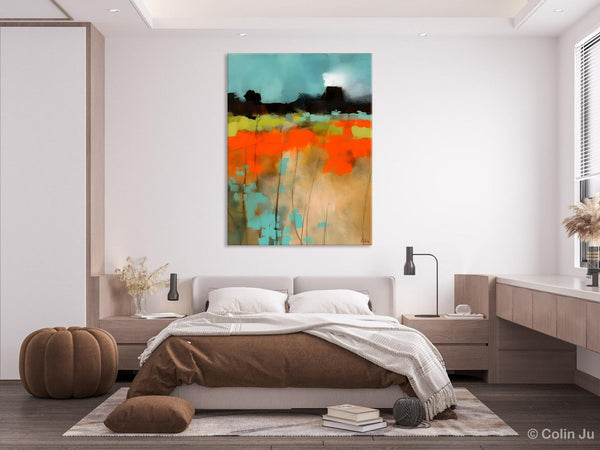 Modern Abstract Wall Art, Extra Large Canvas Painting for Dining Room, Original Canvas Wall Art Paintings, Abstract Landscape Paintings-Grace Painting Crafts