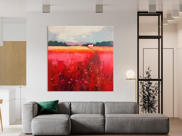 Original Landscape Paintings, Oversized Modern Wall Art Paintings, Modern Acrylic Artwork on Canvas, Large Abstract Painting for Living Room-Grace Painting Crafts