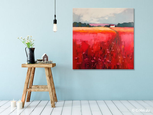 Original Landscape Paintings, Oversized Modern Wall Art Paintings, Modern Acrylic Artwork on Canvas, Large Abstract Painting for Living Room-Grace Painting Crafts