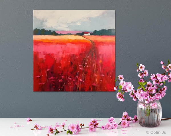 Original Landscape Paintings, Oversized Modern Wall Art Paintings, Modern Acrylic Artwork on Canvas, Large Abstract Painting for Living Room-Grace Painting Crafts