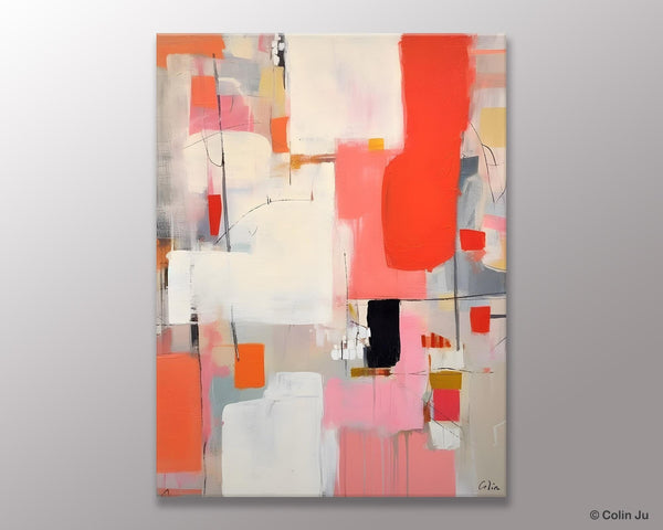 Extra Large Painting on Canvas, Huge Contemporary Acrylic Paintings, Extra Large Canvas Painting for Bedroom, Original Abstract Wall Art-Grace Painting Crafts