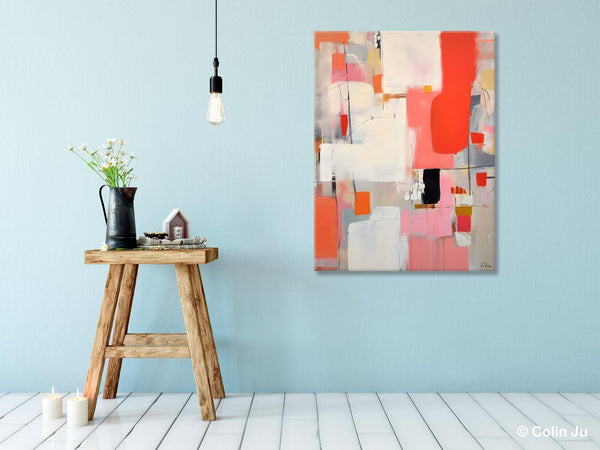 Extra Large Painting on Canvas, Huge Contemporary Acrylic Paintings, Extra Large Canvas Painting for Bedroom, Original Abstract Wall Art-Grace Painting Crafts