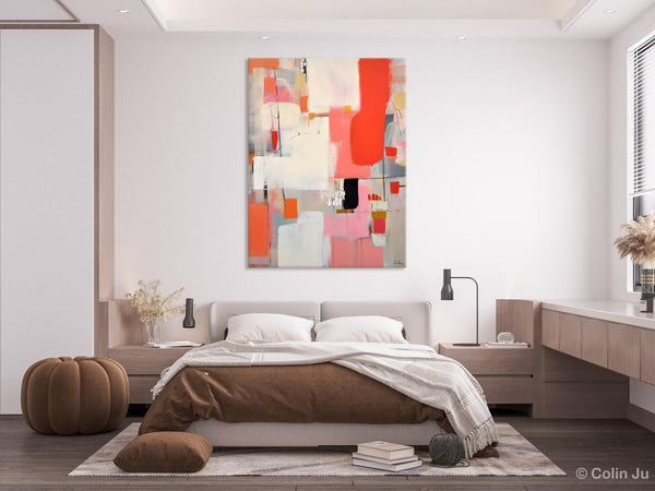 Extra Large Painting on Canvas, Huge Contemporary Acrylic Paintings, Extra Large Canvas Painting for Bedroom, Original Abstract Wall Art-Grace Painting Crafts