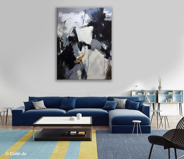 Extra Large Painting on Canvas, Contemporary Acrylic Paintings, Extra Large Canvas Paintings for Bedroom, Large Original Abstract Wall Art-Grace Painting Crafts
