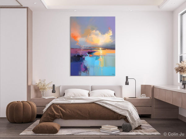 Original Landscape Paintings, Modern Paintings, Large Contemporary Wall Art, Acrylic Painting on Canvas, Extra Large Paintings for Bedroom-Grace Painting Crafts