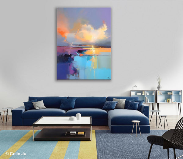 Original Landscape Paintings, Modern Paintings, Large Contemporary Wall Art, Acrylic Painting on Canvas, Extra Large Paintings for Bedroom-Grace Painting Crafts