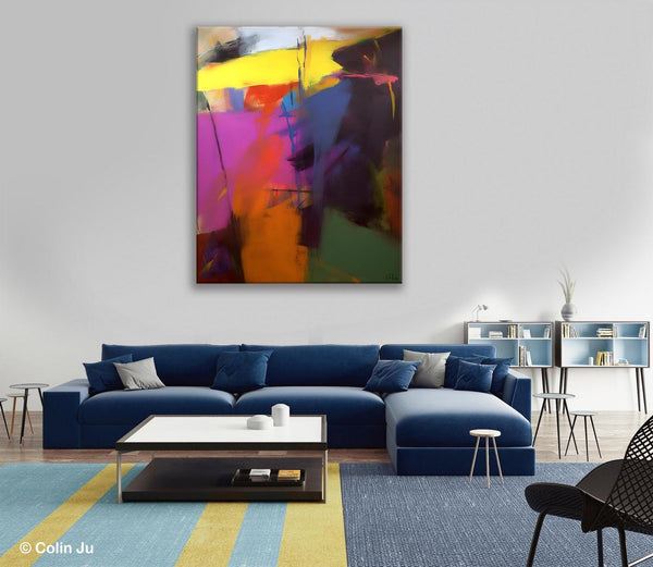 Extra Large Abstract Painting for Dining Room, Large Original Abstract Wall Art, Contemporary Acrylic Paintings, Abstract Painting on Canvas-Grace Painting Crafts