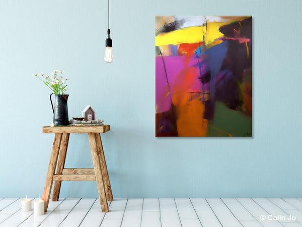 Extra Large Abstract Painting for Dining Room, Large Original Abstract Wall Art, Contemporary Acrylic Paintings, Abstract Painting on Canvas-Grace Painting Crafts