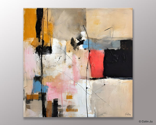 Contemporary Canvas Art, Modern Acrylic Artwork, Original Modern Paintings, Heavy Texture Canvas Art, Large Abstract Painting for Bedroom-Grace Painting Crafts
