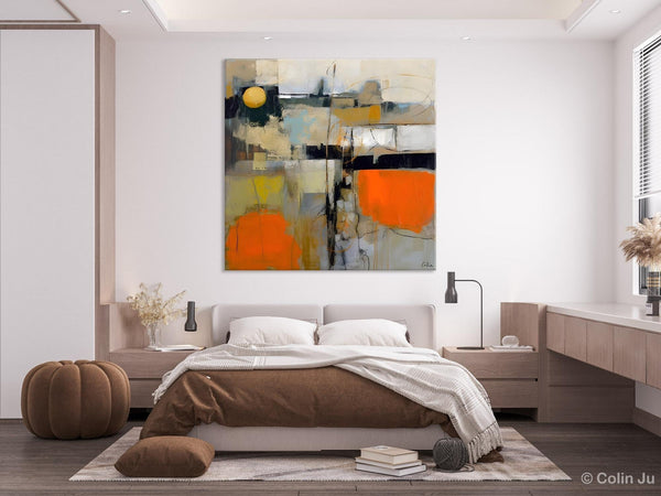Modern Acrylic Artwork, Original Modern Art, Heavy Texture Canvas Paintings, Contemporary Canvas Art, Large Abstract Painting for Bedroom-Grace Painting Crafts