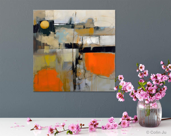 Modern Acrylic Artwork, Original Modern Art, Heavy Texture Canvas Paintings, Contemporary Canvas Art, Large Abstract Painting for Bedroom-Grace Painting Crafts