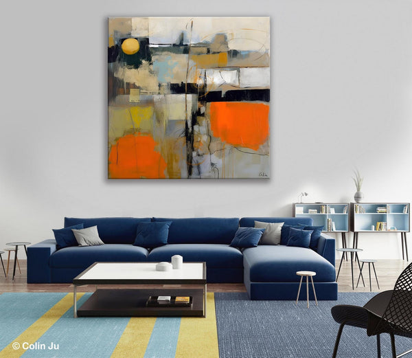 Modern Acrylic Artwork, Original Modern Art, Heavy Texture Canvas Paintings, Contemporary Canvas Art, Large Abstract Painting for Bedroom-Grace Painting Crafts