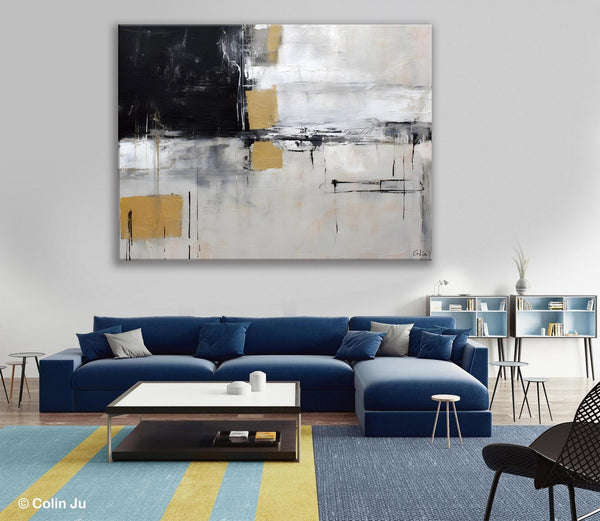 Original Abstract Art, Modern Wall Art Ideas for Bedroom, Extra Large Canvas Paintings, Impasto Art Painting, Contemporary Acrylic Paintings-Grace Painting Crafts