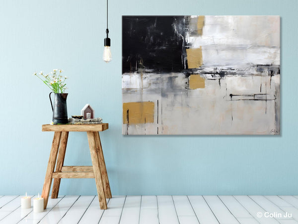 Original Abstract Art, Modern Wall Art Ideas for Bedroom, Extra Large Canvas Paintings, Impasto Art Painting, Contemporary Acrylic Paintings-Grace Painting Crafts
